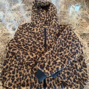 Cheetah Print Loft Zip-Up Coat